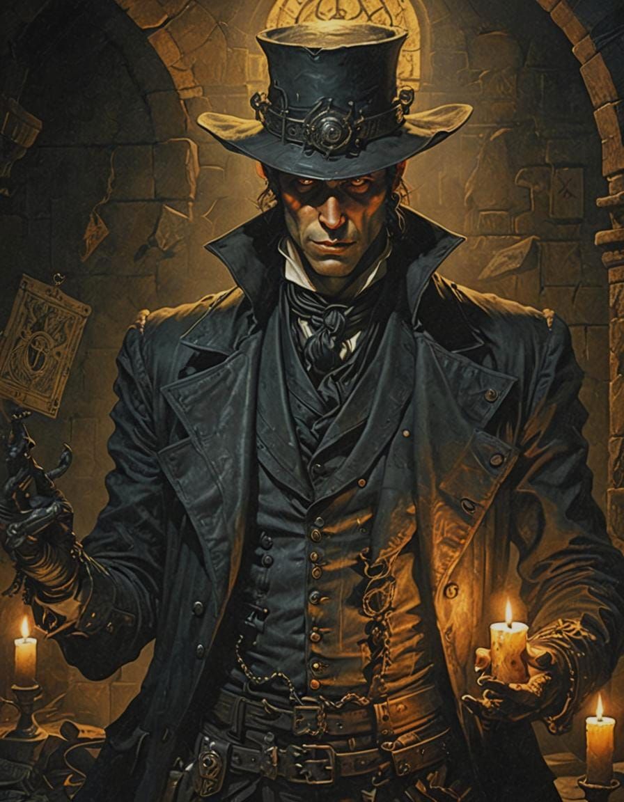 Victorian Tiefling Investigator Inspired by Dürer