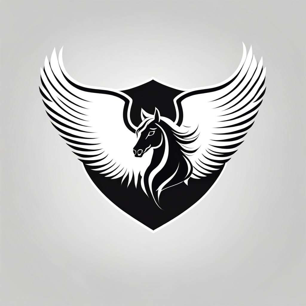 vector logo pegasus