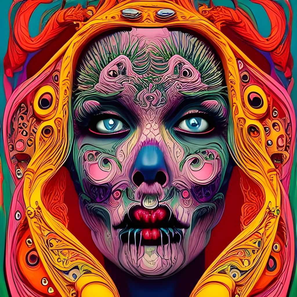 Voluptuous Horror Fairytale Art in Lowbrow Style