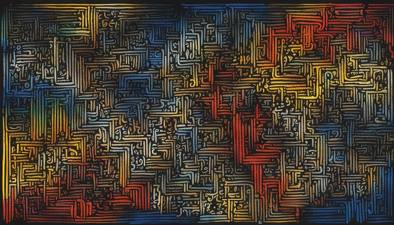 Abstract Light Versus Darkness Symbolic Poster