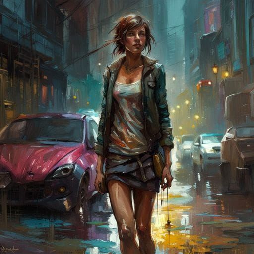 Rainy Day Portrait in Fine Art Style