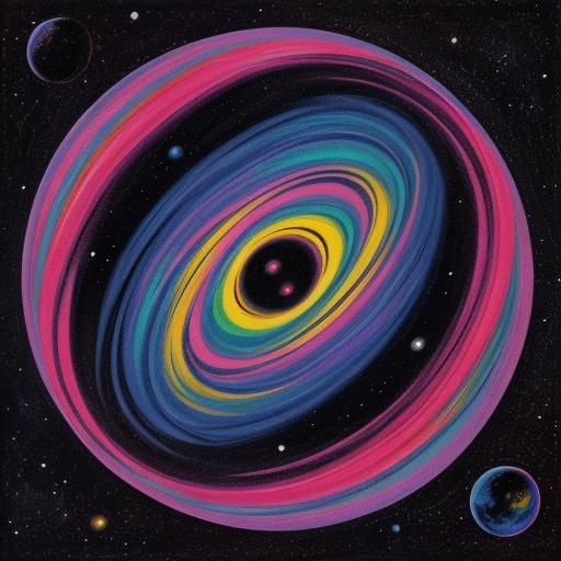 Dark Planet in Vibrant Candyland Space
