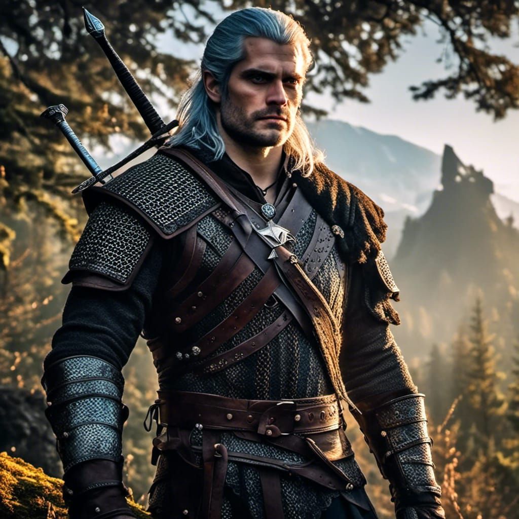 Geralt the Witcher in a Handsome Portrait