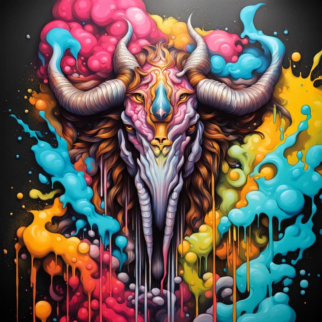 Colorful Mythologie Graffiti Art in Ultra Quality