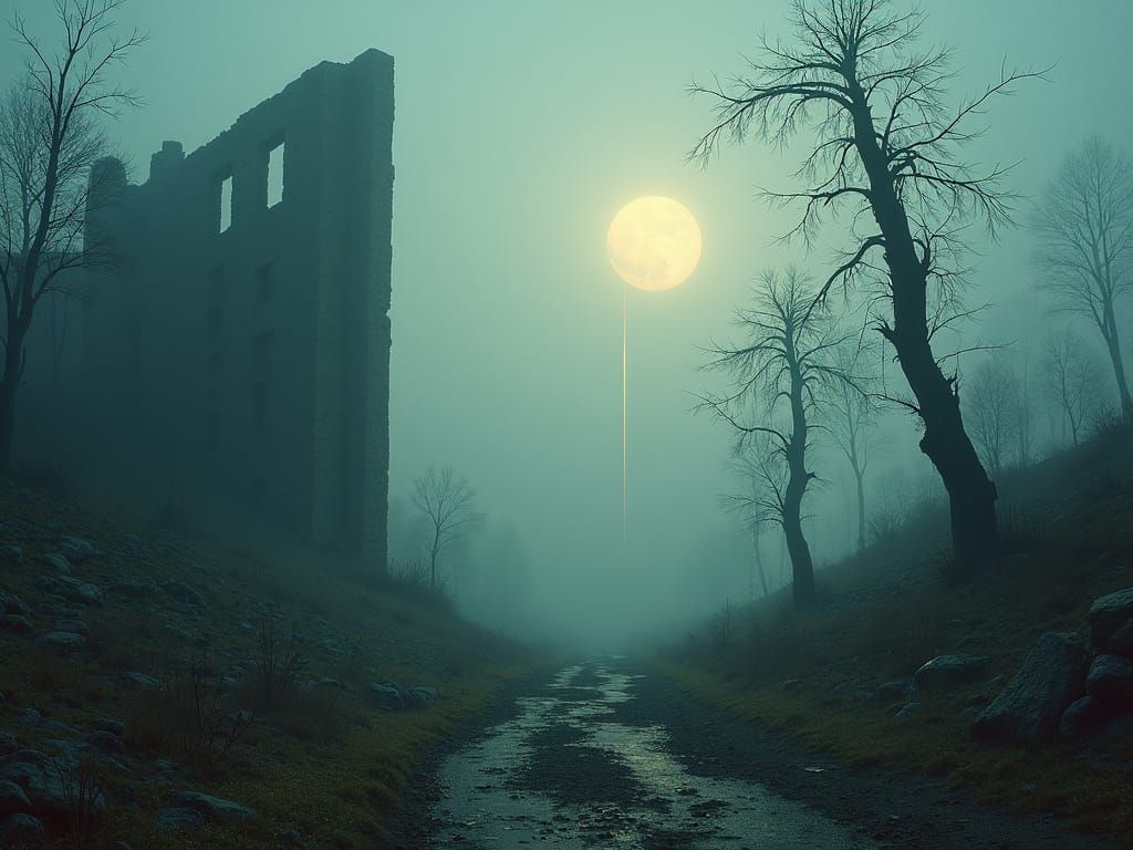 Post-Apocalyptic Landscape Inspired by Surrealism