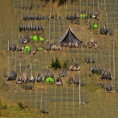 Orc Camp in Valley: Fantasy Art