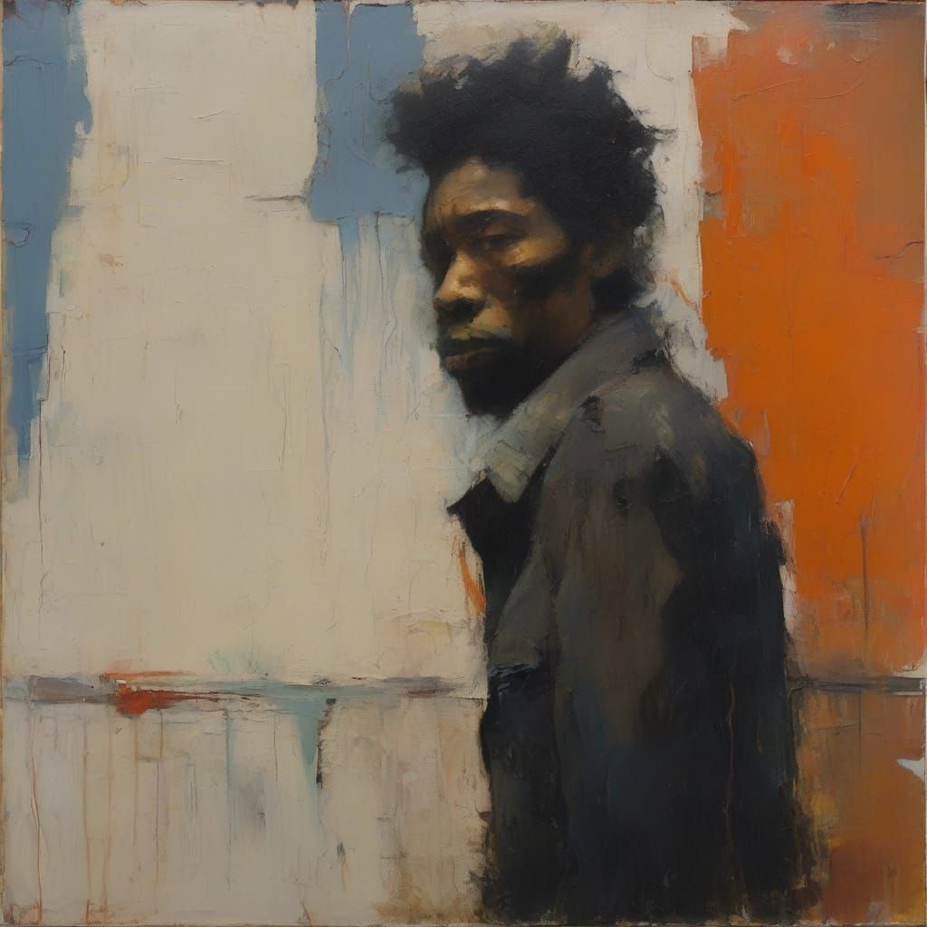 Moody Impressionist Study of a Tormented Figure