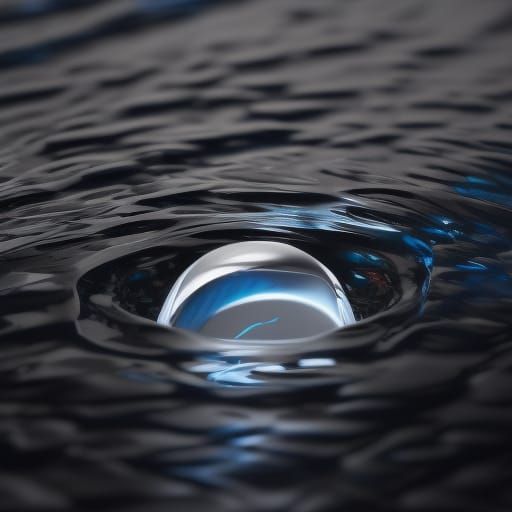 Lightning in Water Drop with Ray Tracing
