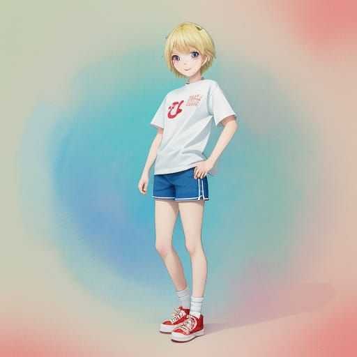 Whimsical Anime Girl in Soft Focus