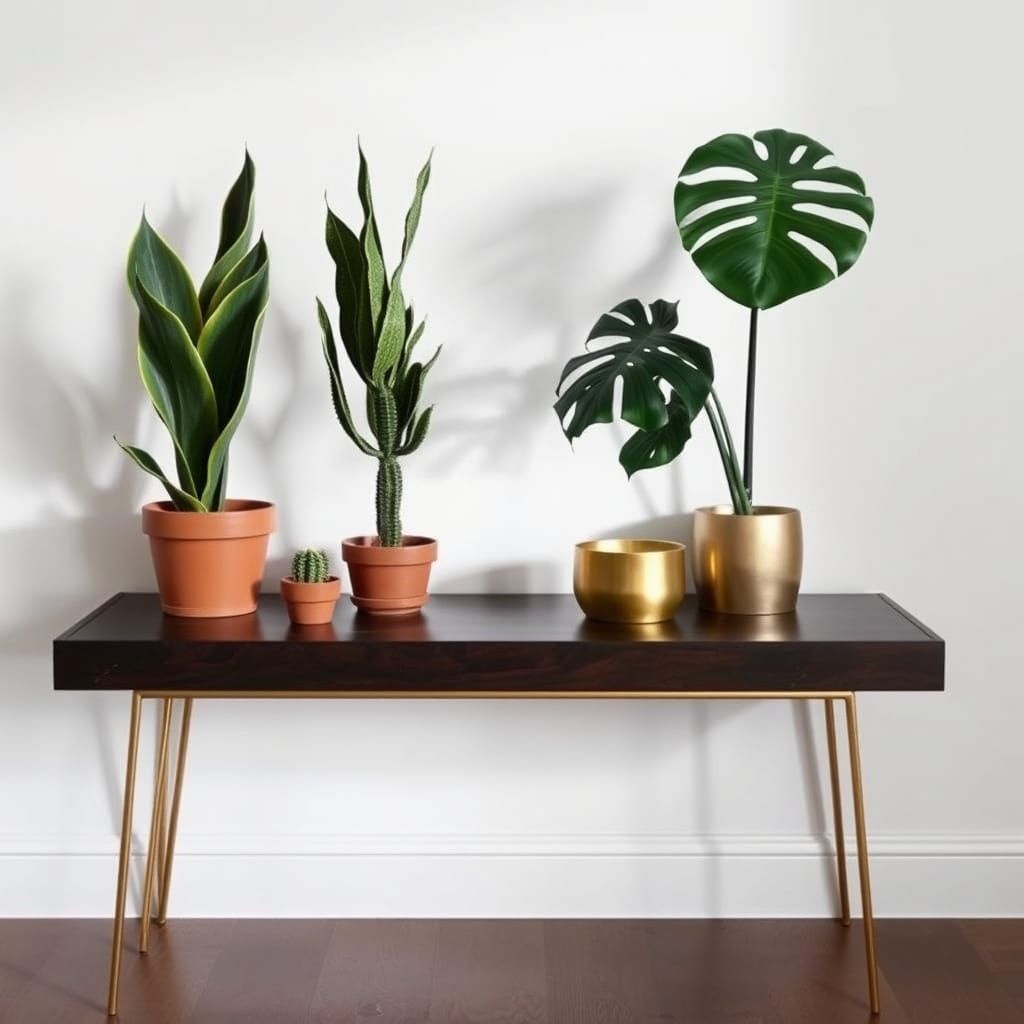 Minimalist Indoor Plant Arrangement in Modern Elegance