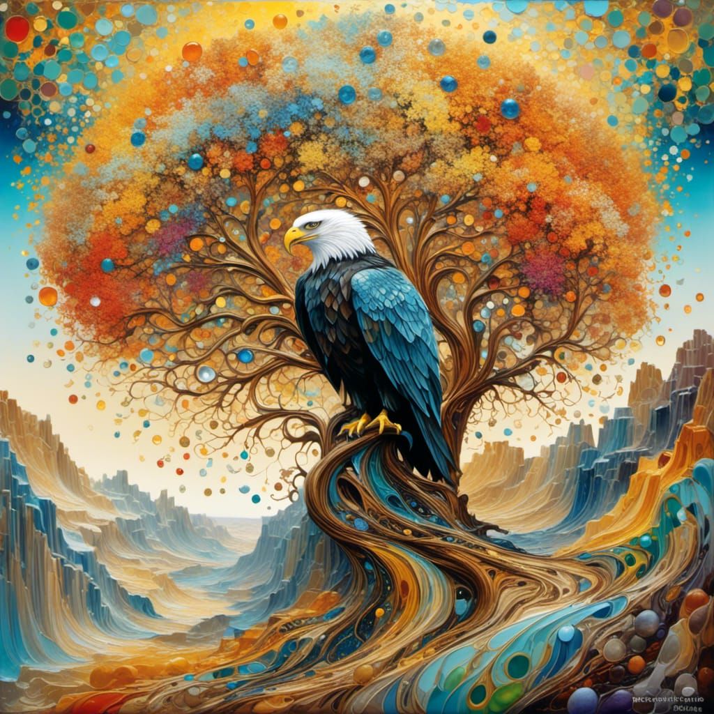eagle king and tree of wisdom