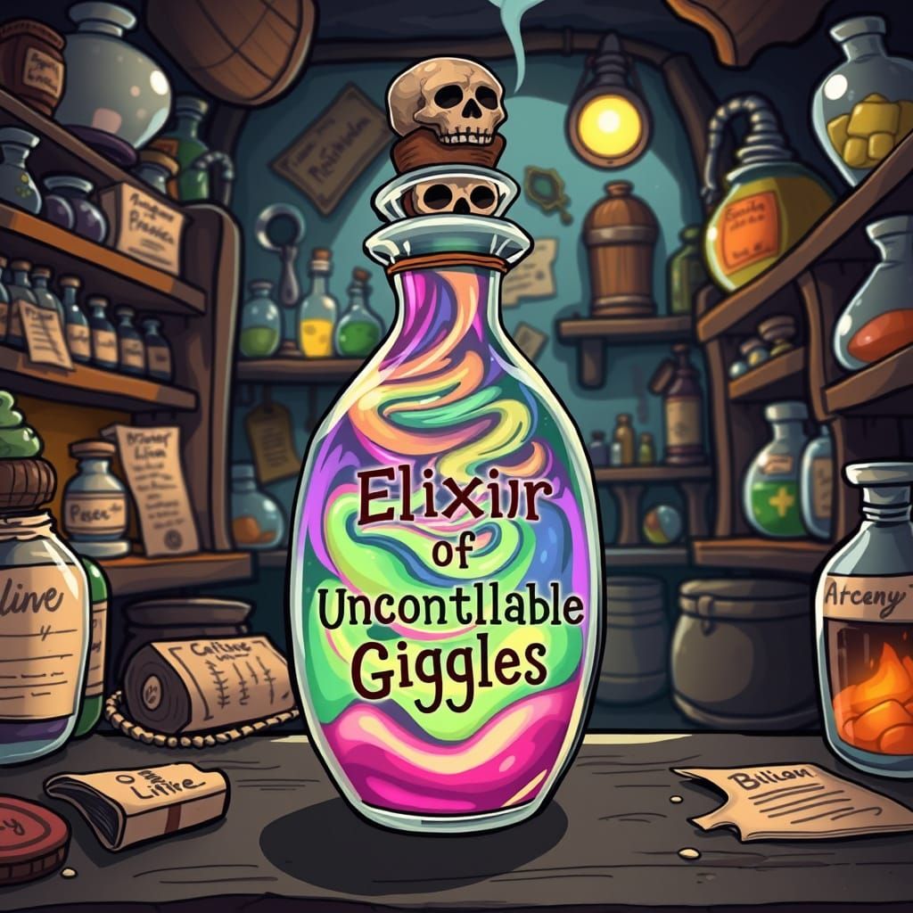 Whimsical Apothecary Potion in a Fantastical Style
