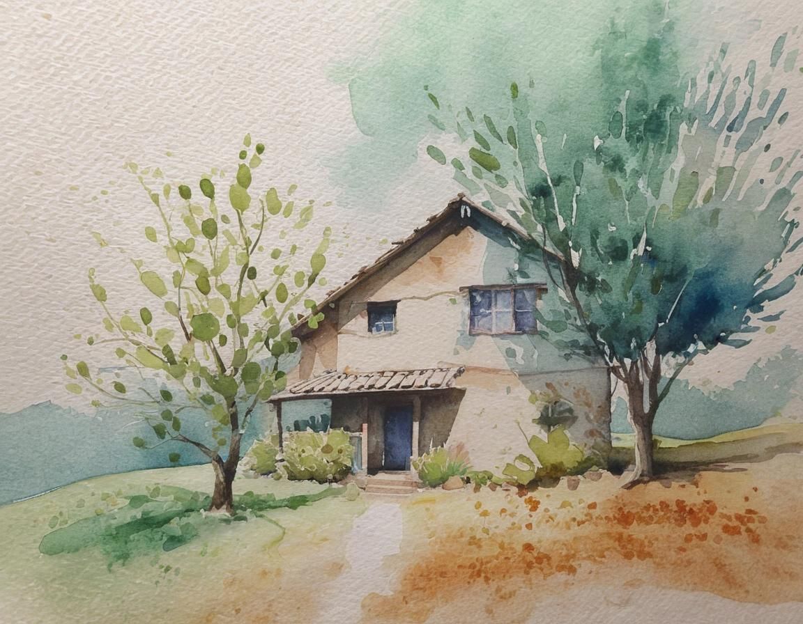 Watercolor Painting on Textured Paper