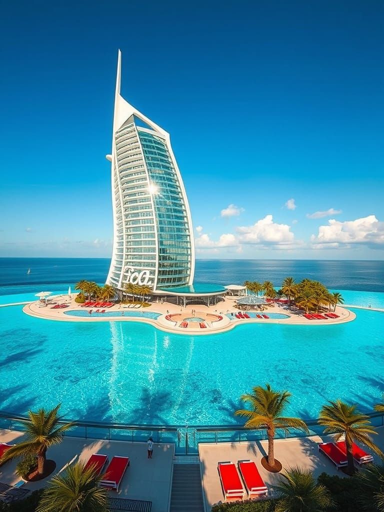 Giant Coca-Cola Building Towers Over Pacific Oasis