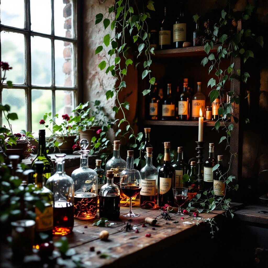 Eerie Witch's Kitchen with Baroque Details