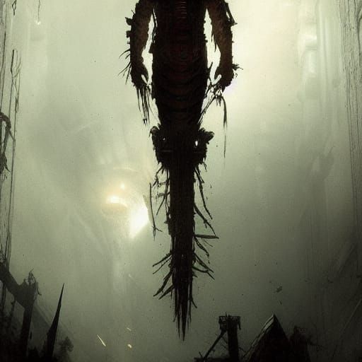 Dead Space Game: Dark Gothic Horror Illustration