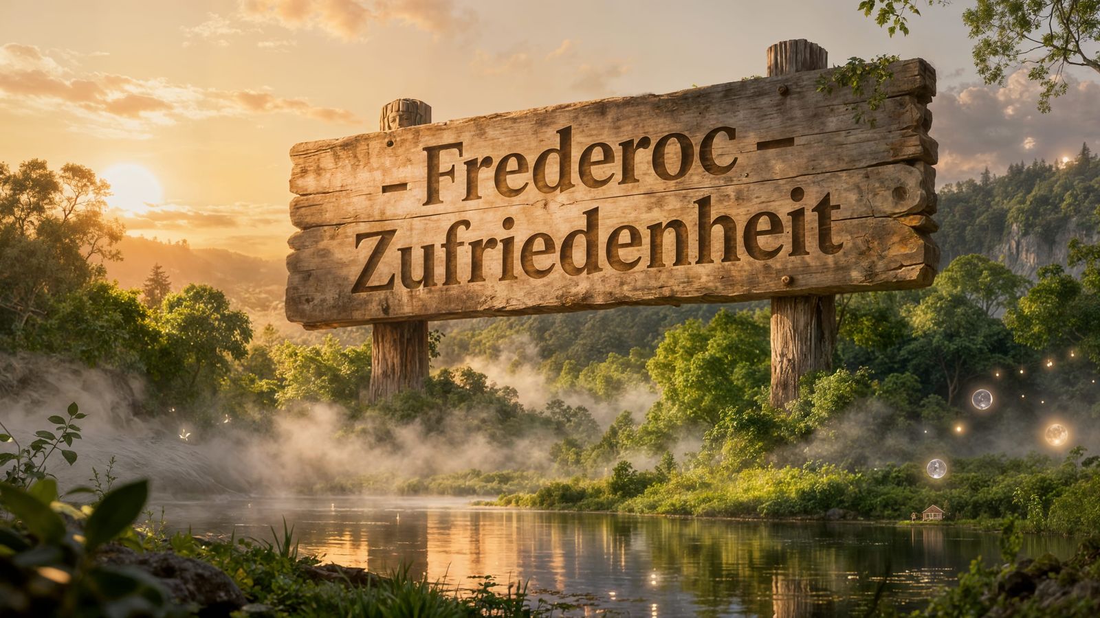 Sign for Frederoc - Zufriedenheit in Peaceful Scenery