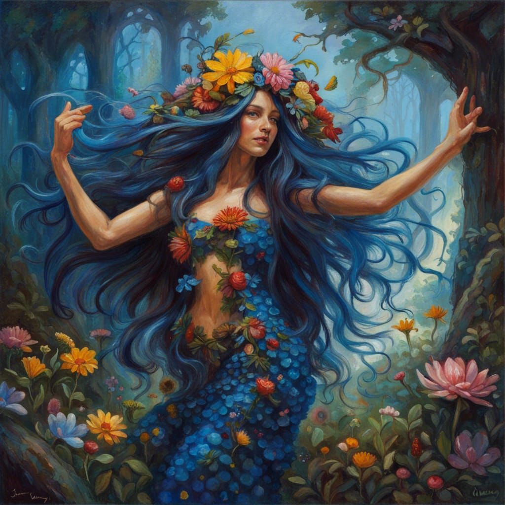 Fantasy Fairy Dances in Enchanted Woodland