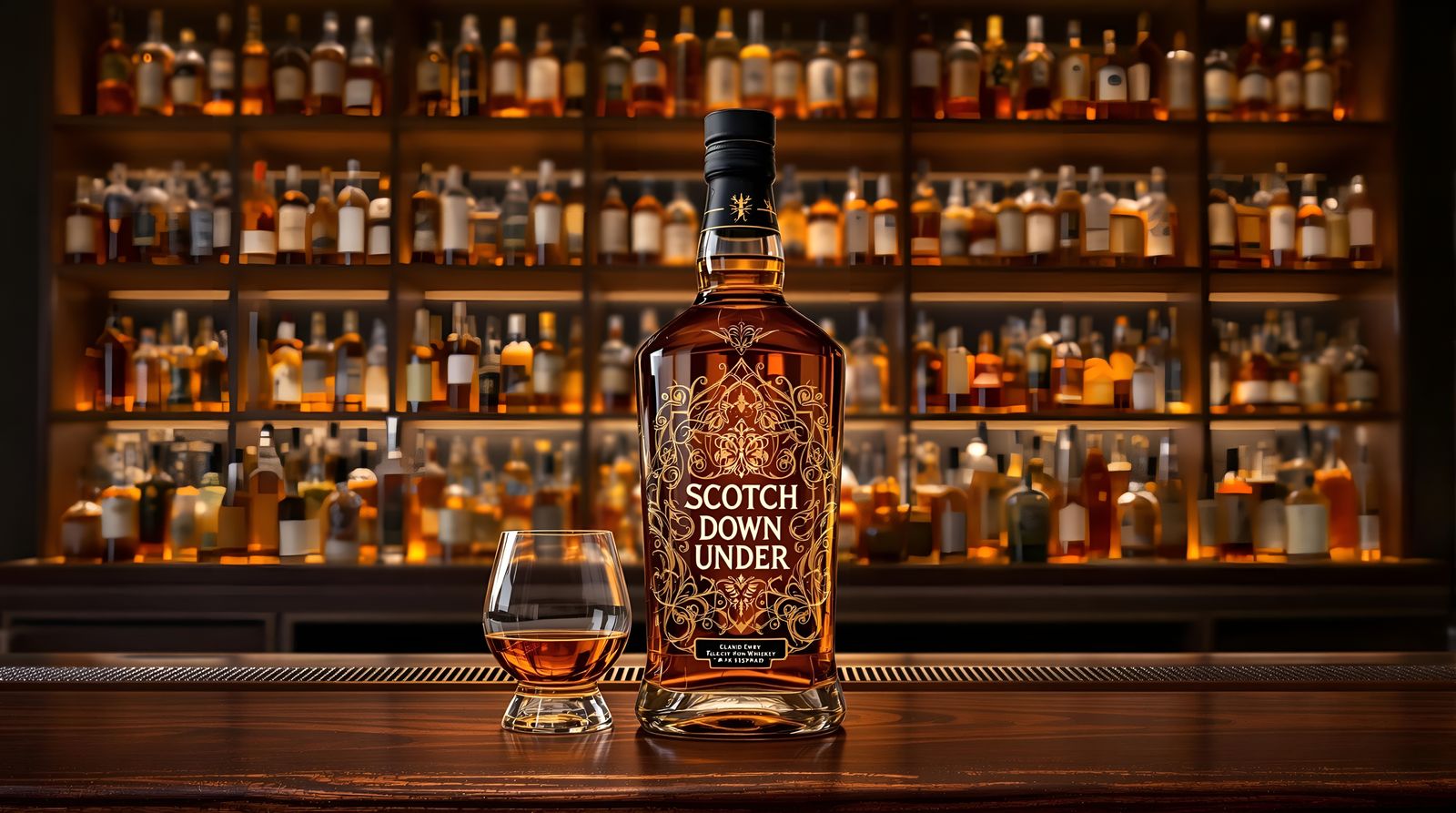 Scotch Whisky Still Life with Glencairn Glass