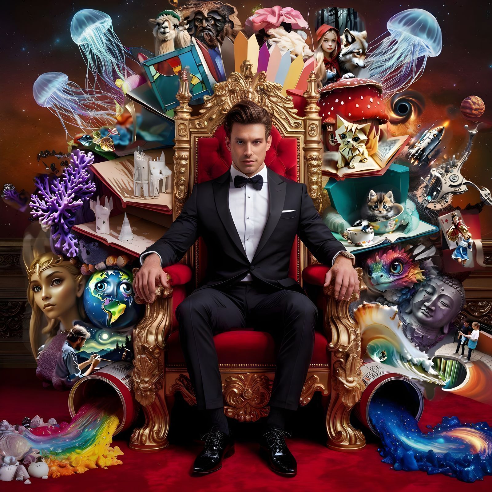 Futuristic Alien City on Rocky Planet