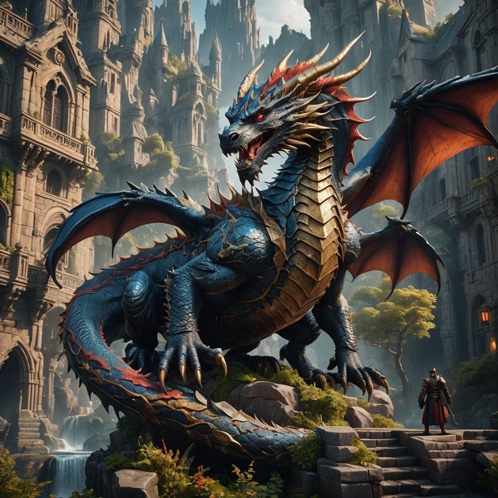 Fantastical Grand Dragon Concept Art