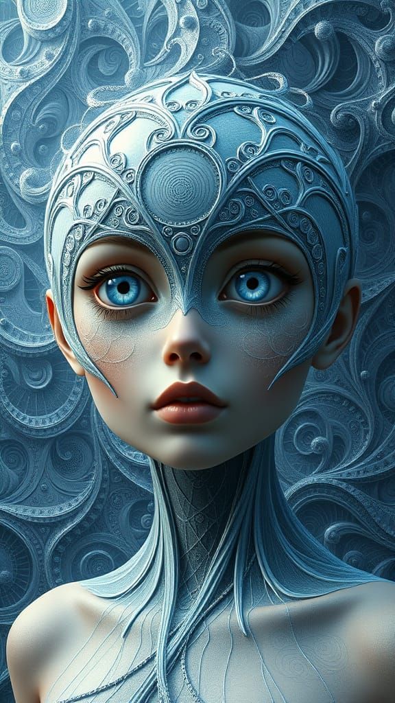 Surreal Goddess in a Void of Nature