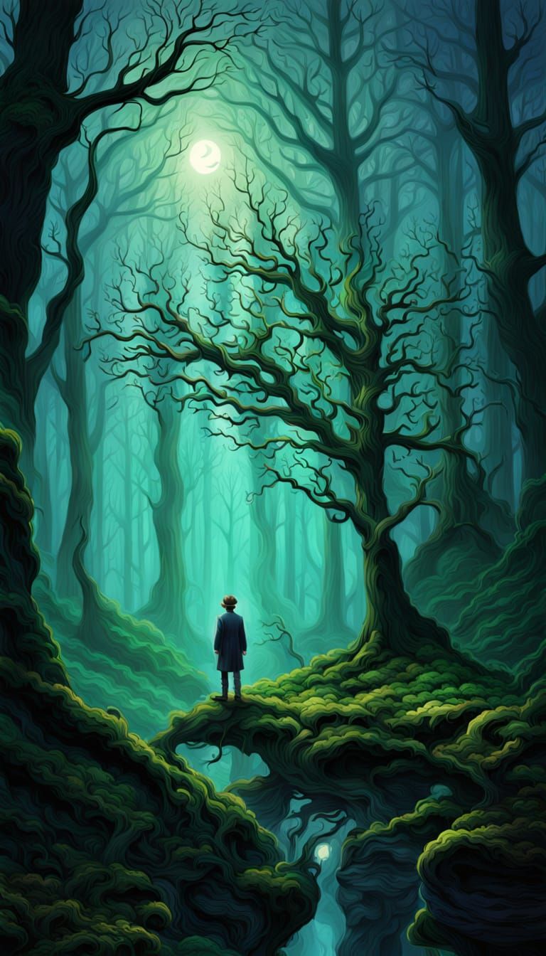 Ethereal Guardian of the Evening Forest