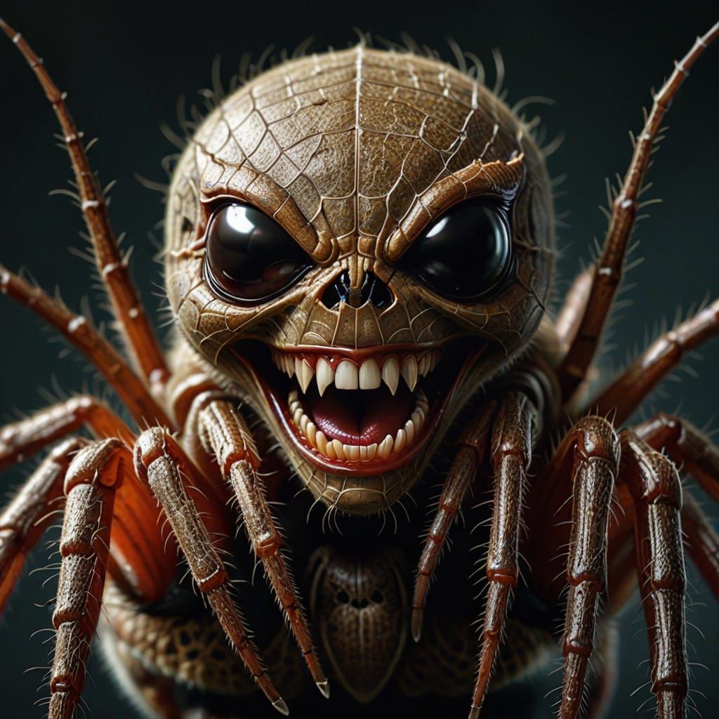 Arachnid with Human-Like Maw