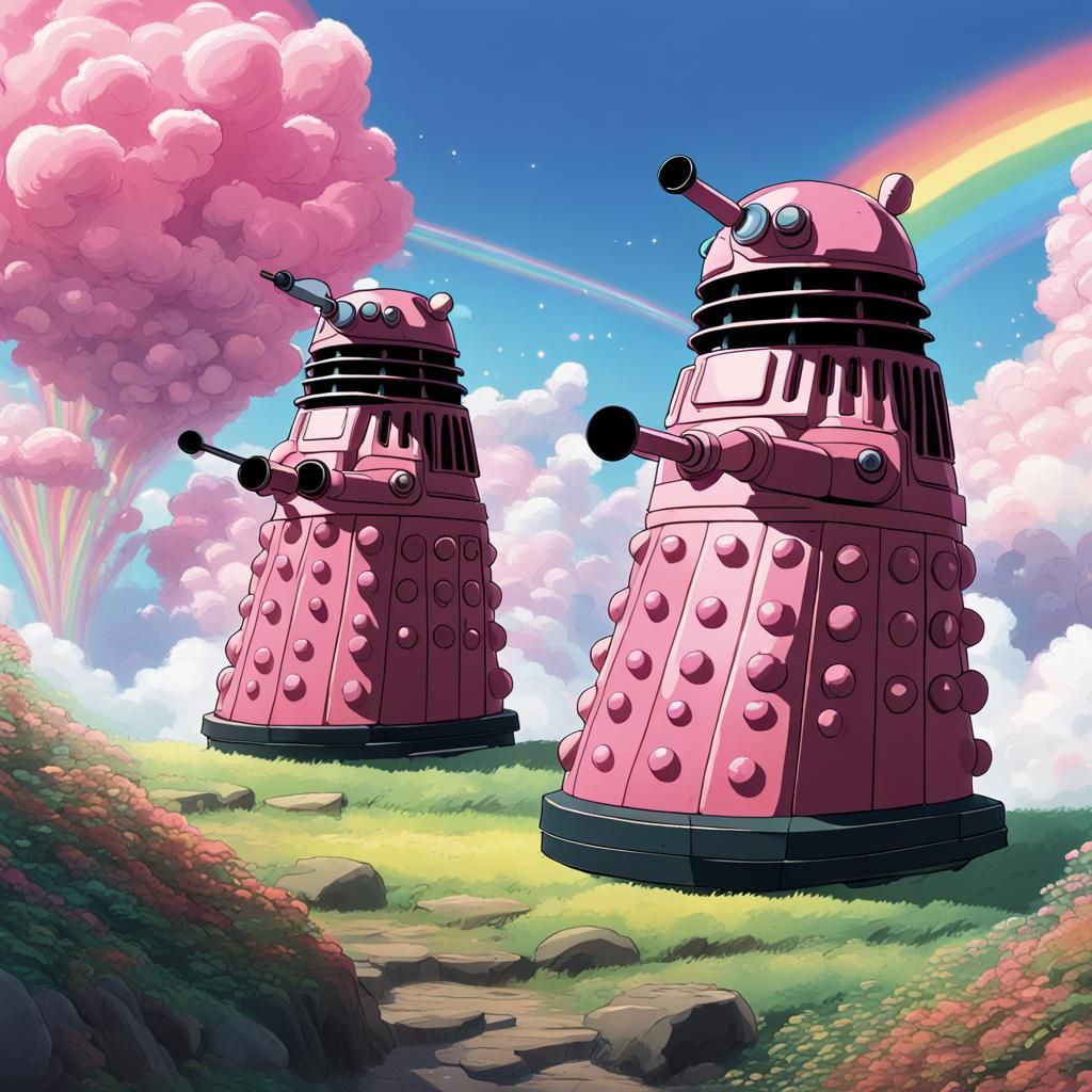 Cotton Candy Daleks Dancing on Rainbows: Anime Key Visual