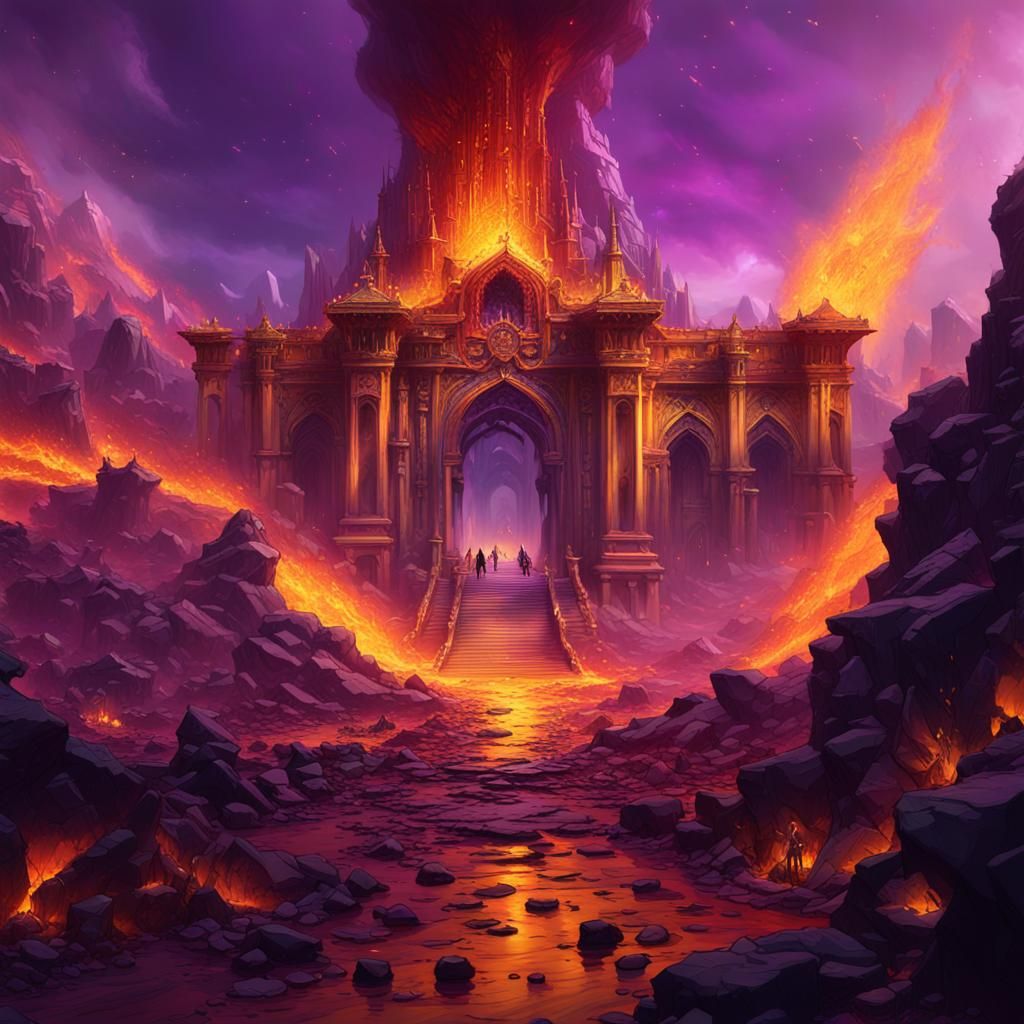 Burning Abyss: Dark Fantasy Concept Art in 8K