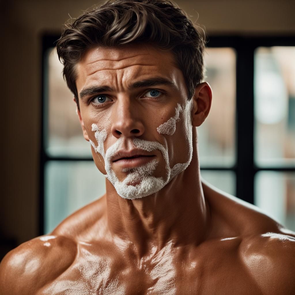 Man shaving