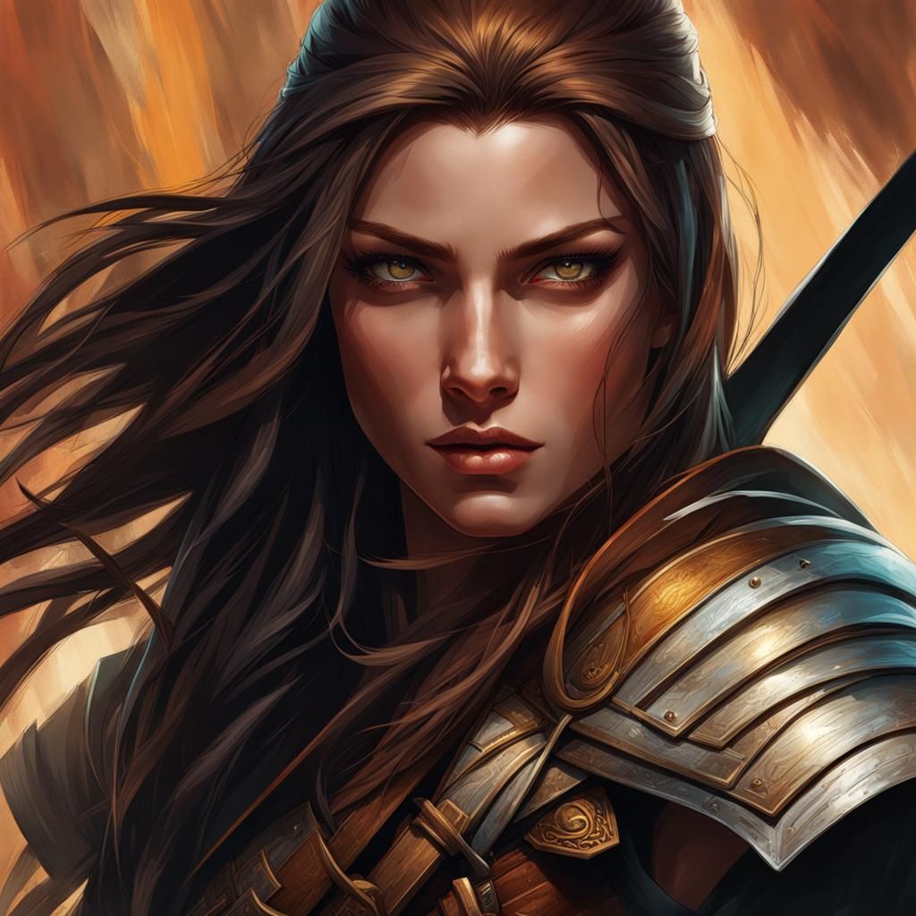 Sleeping Beauty: Fierce Barbarian Warrior Portrait