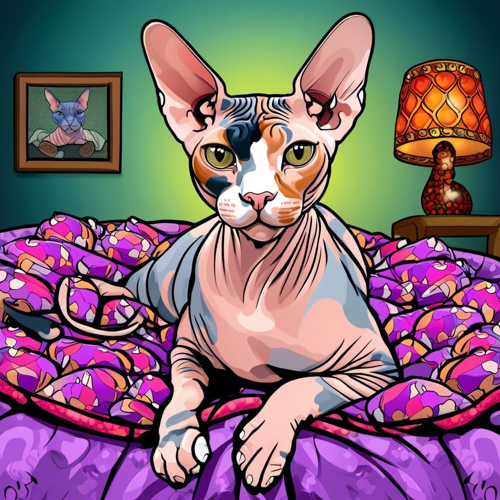My Calico Sphynx Cat Tiger Lilly