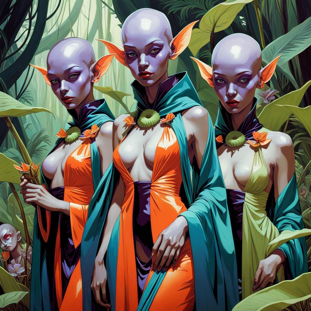 Purple Goblin Warlocks in Carnivorous Rainforest