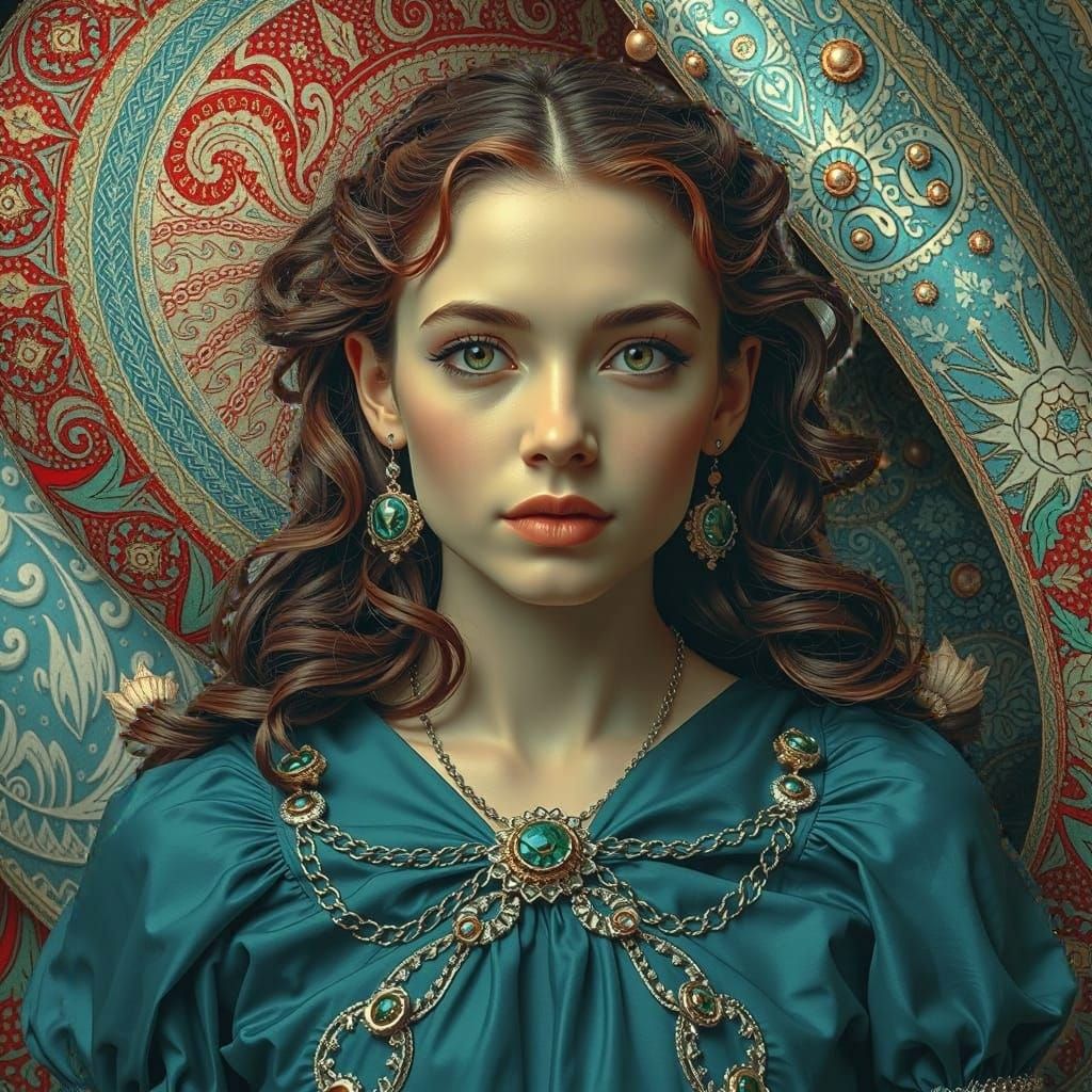 Psychedelic 3D Render of Warped Kaleidoscopic Forms