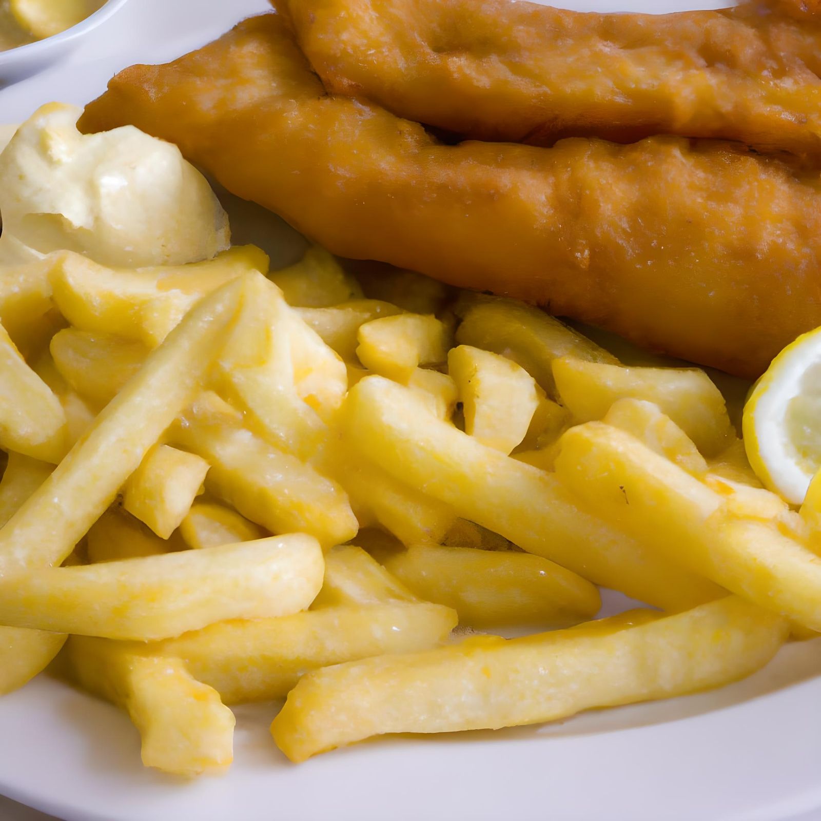 Classic British Fish and Chips Dish