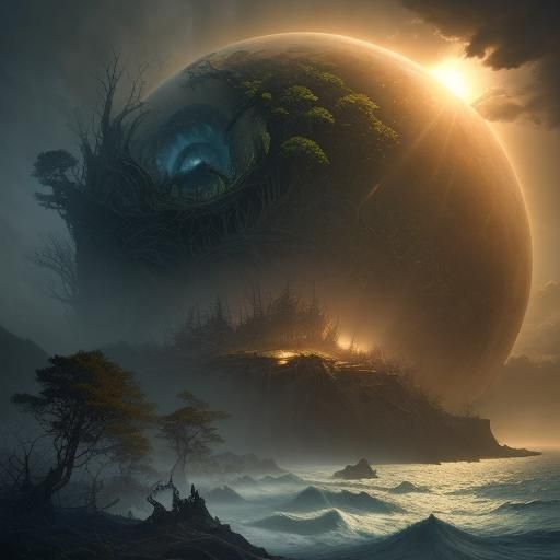 Epic Scene of Cosmic Devouring