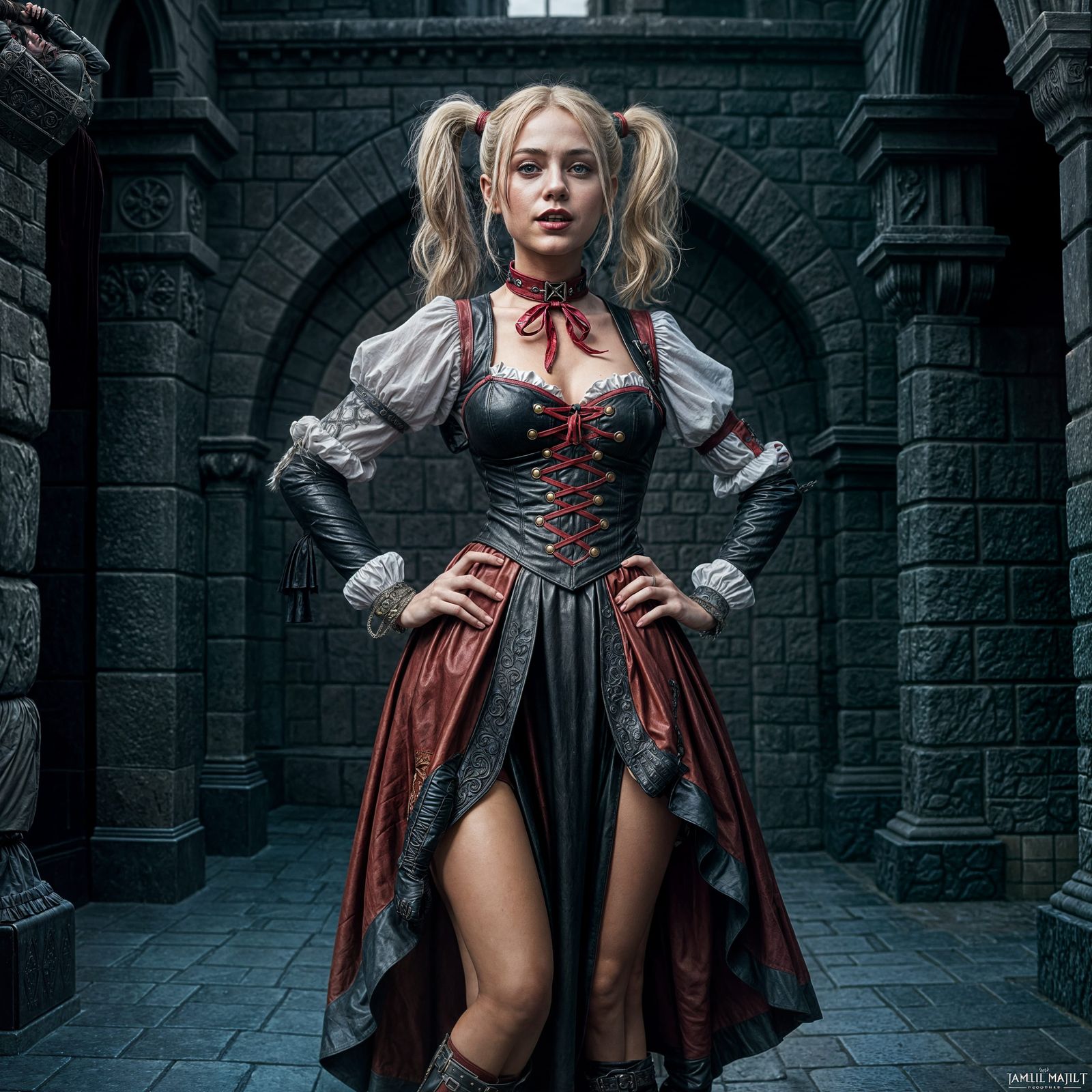 Hyperrealistic Medieval Queen in Regal Splendor