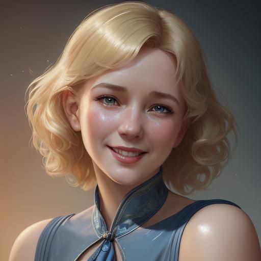 Vintage Portrait of Woman in 50s Dress