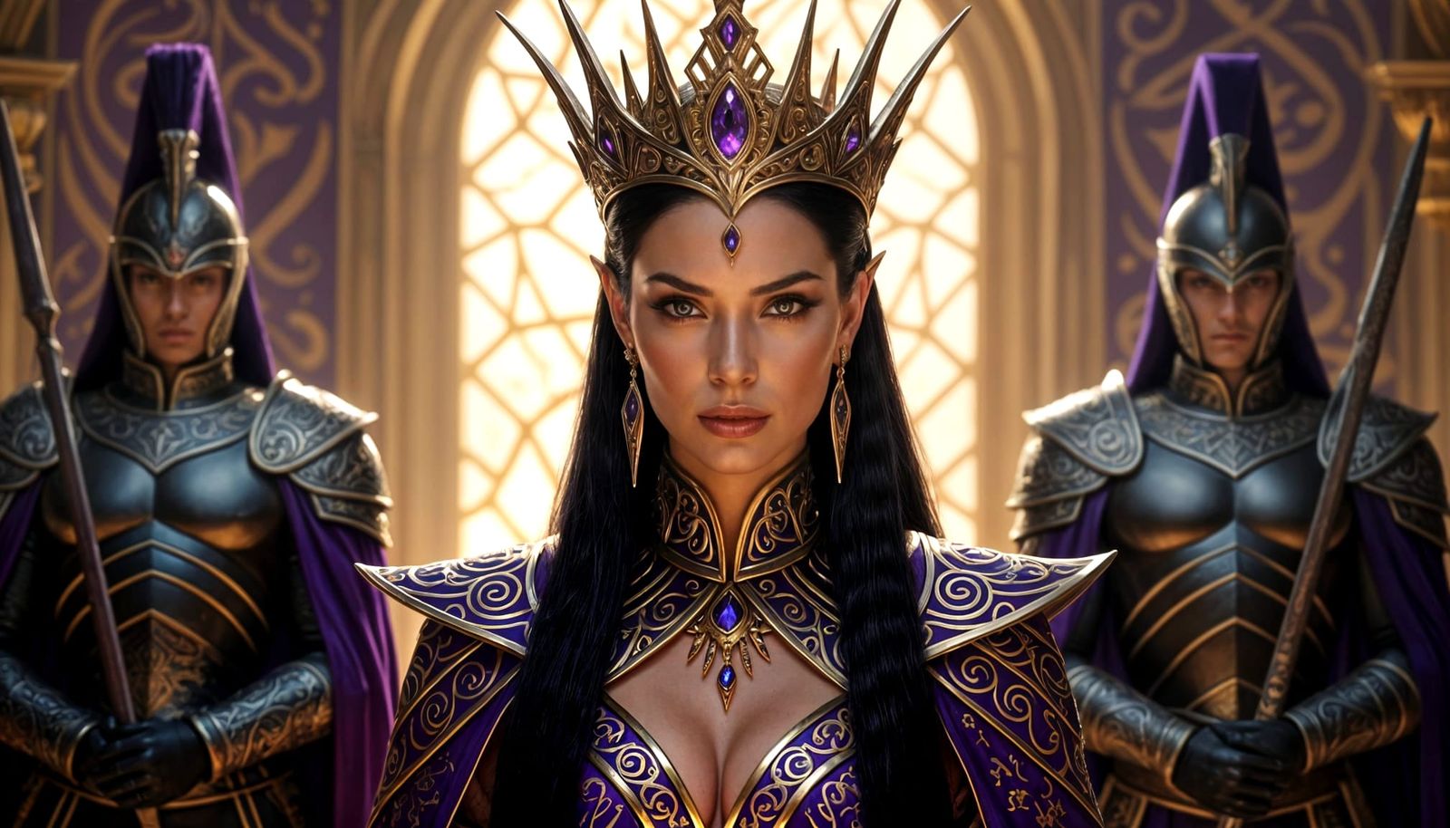 Regal Majestrix of the Shi'ar Empire in Opulent Throne Room