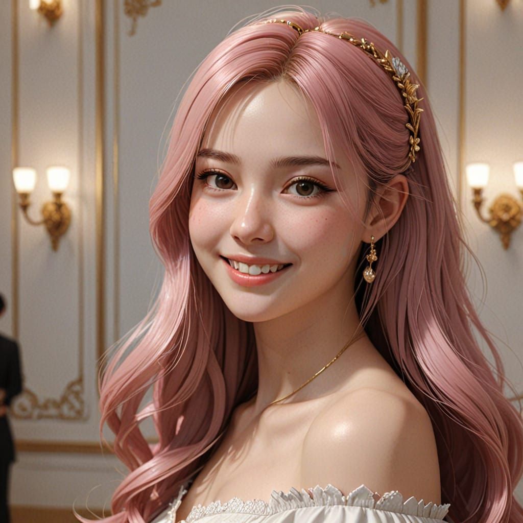 Elegant Modern Portrait of a Woman in Soft Pastel Hues