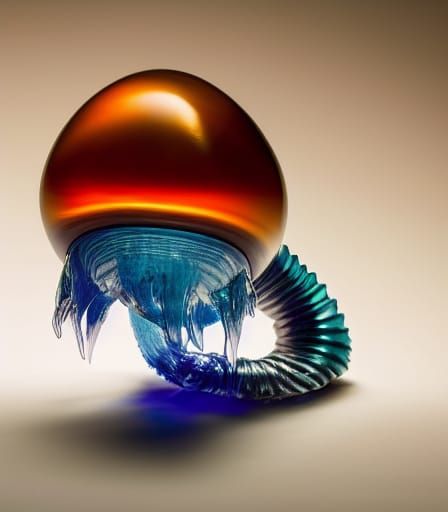 Alien Fish Encased in Aqua Crystal Photo