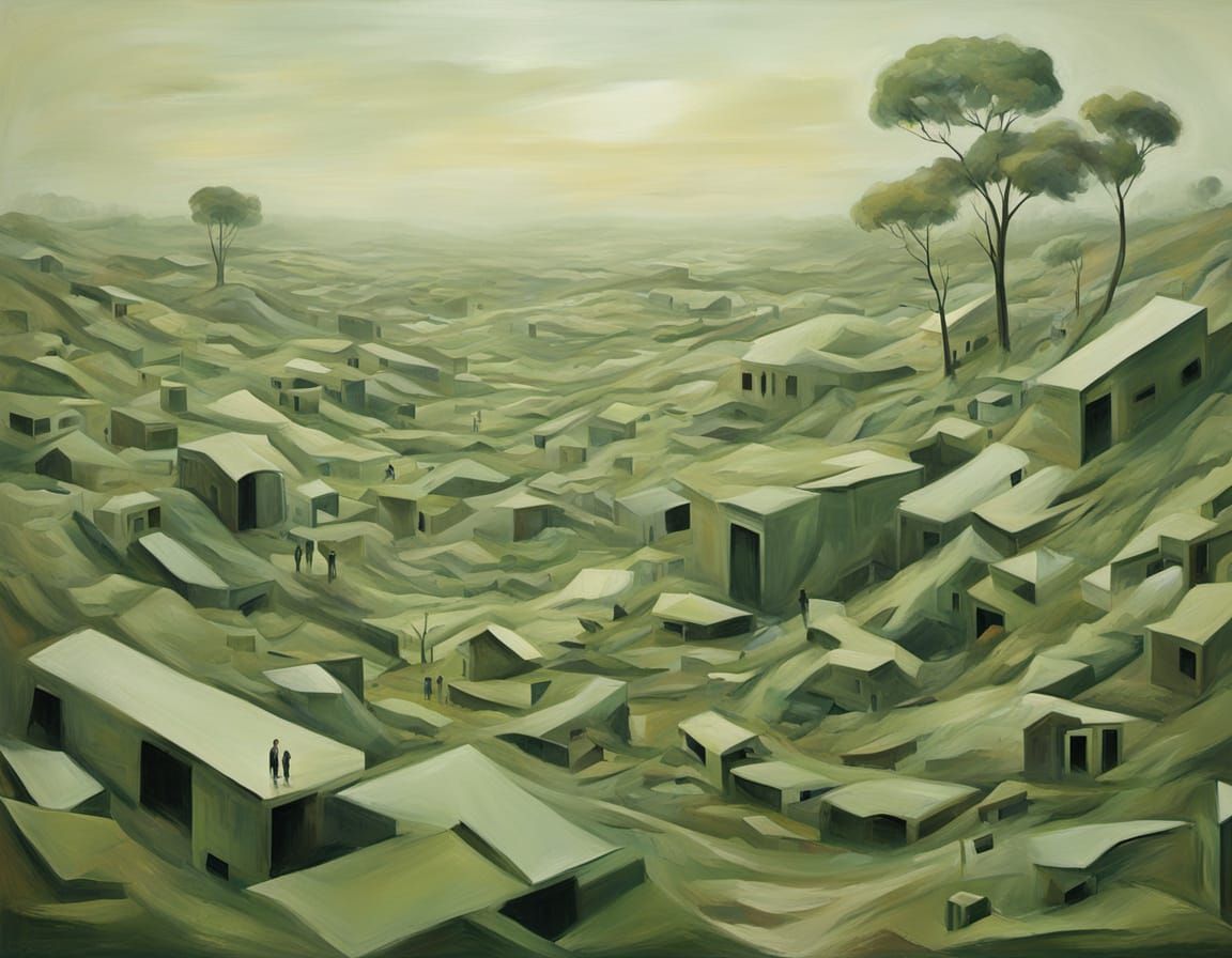 Surreal Tonalist Panorama Painting