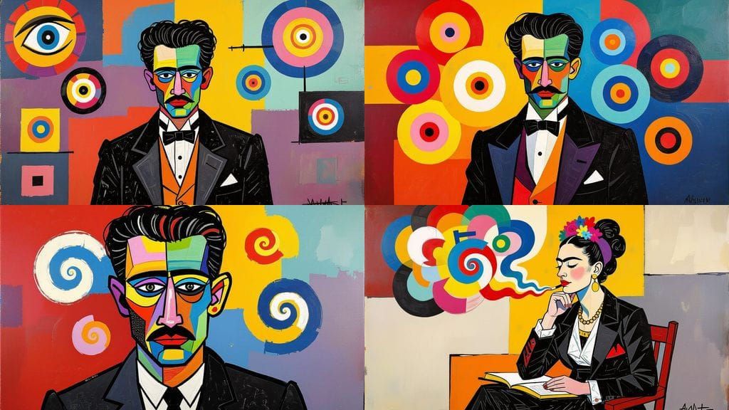 Abstract Mindscapes in Vibrant Acrylic Colors