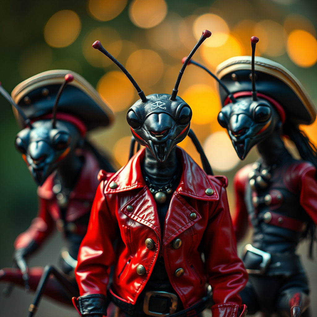 Ants in 80s Punk Fashion: Concept Art