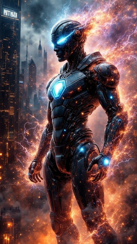 Evil Super-Villain AI Robot