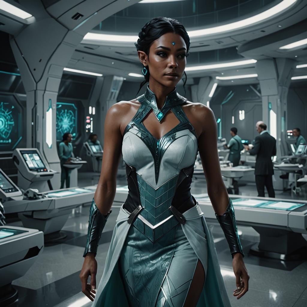 Young Romulan Healer in Sci-Fi Medical Center