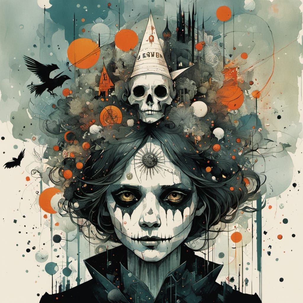 Spooky New Year Celebration with Ghostly Spirits