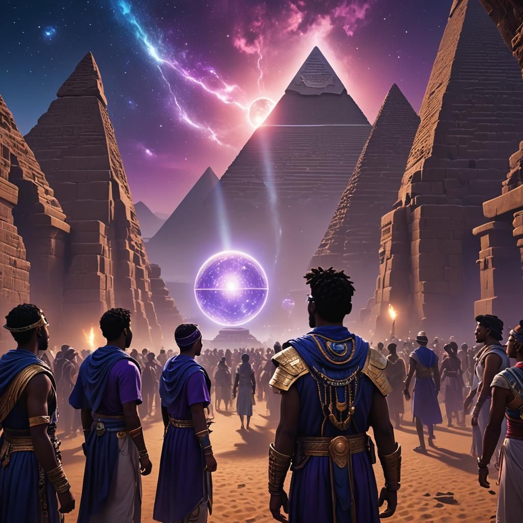 Time Traveler's Tour Group in Cosmic Fantasy Art