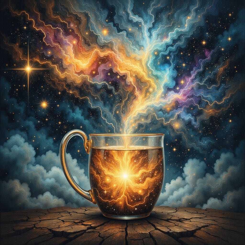 Surreal Stormy Storybook Fantasy Illustration in Digital Air...